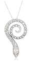 10k White or Yellow Gold Diamond Snake Pendant (1/4 cttw, I-J Color, I2-I3 Clarity)