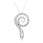 10k Choice of White or Yellow Gold Diamond Snake Pendant (1/4 cttw, I-J Color, I2-I3 Clarity)