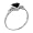 Sterling Silver Heart Cut Onyx Promise Ring