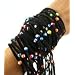 Free Shipping -Love & Lucky - Chocolate Velvet Evil Eye Wrap Bracelet with Multicolor Beads