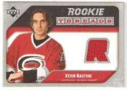 2005-06 Upper Deck Rookie Threads #RTKN Kevin Nastiuk - Carolina Hurricanes (Piece of Authentic Jersey ) (Hockey Cards)
