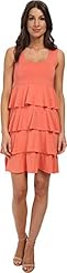 Tank Cotton/Jersey/Spandex Tiered  Dress