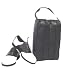 Black Leather Golf Shoe Bag