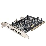 3-port firewire and 3-port USB 2.0 combo PCI card, VIA chipset, with cable
