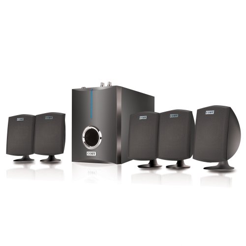 Coby CSP94 300-Watt 5.1 Channel Home Theater Speaker System, Black