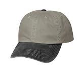 NEW Port Authority - 2-Tone Garment Dyed Cap Pebble/Black-OSFA