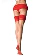 Plus Size Two Tone Cuban Heel Stocking (Nude/Red-Plus Size)
