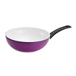 Sommerbox La Pasta Wok in ceramica e alluminio, 28 cm, con ricettario pasta e cucchiaio per pasta, colore: Lilla