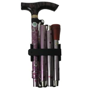 【クリックで詳細表示】アルミ製 4つ折伸縮ステッキ 京友禅 桜吹雪 V8400