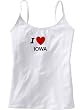 I LOVE IOWA - State Series - White Women's / Girls Camisole (Girlie / Babydoll)
