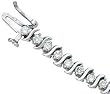 14kt White Gold Curvy Diamond Tennis Bracelet