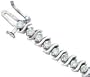 14Kt White Gold Curvy Diamond Tennis Bracelet