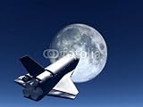 Wallmonkeys Peel and Stick Wall Decals - Shuttle in the Sky 53 - Removable Graphic