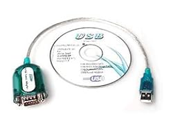 USB to Serial DB9 (RS232) Adapter Cable (Garmin compatible) with Windows 7, Vista, XP, 2000, MacOS X drivers.