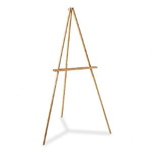 Quartet 41E Natural Finish Hardwood Tripod Easel, 64h, folds to 3w x 3d x 35-1 4h by 