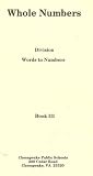 Whole Numbers: Division, Words to Numbers Book 3