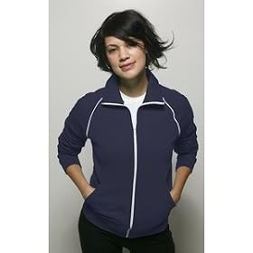 Buy American Apparel Unisex Track Jacket - Navy White by A&E Designs