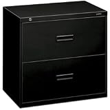 HON 432LP 400 Series 30 by 28-3 8 by 19-1 4-Inch 2-Drawer Lateral File - Black