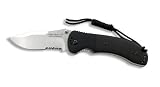 JPT-3R Joe Pardue Utilitac II Folding Knife w/ satin steel combo blade & black Zytel Grips by Ontario Knife Company