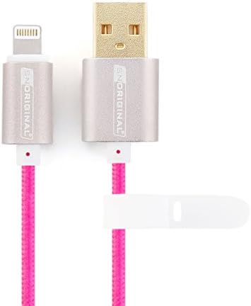 snoriginal 6.6ft 2M Nylon Braided Tangle-Free to USB Lightning Cable for [ iPhone 6s 6s Plus iPhone6 6plus 5S 5C 5 4S / iPad / mini / air / touch ] Sync and Charging Pink