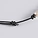 White Pearl Choker Adjustable with Black Leather Cord, 12.5