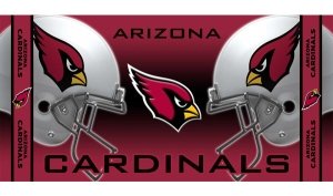 Arizona Cardinals Beach Towel Featuring Colorfast Team Graphics Fiber Reactive Printed