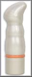 Silent Vibrations 6 1/2 Inch Multi-Speed Deep Massaging Action Vibrating Massager - Pearl White with Peach