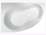 Ideal Standard Badewanne AQUA K6221 Eck Raumspar asymmit links 150x100cm x48,5cm pergamon