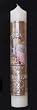 10" Baptism Candle in Spanish - Silver Plated