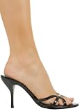 Elegant Classy Dressy Slide Sandal from Hot Fash Shoes - MINAS Black