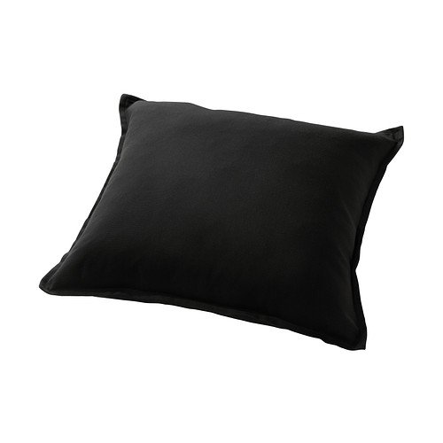 Ikea Gurli Solid Black Throw Pillow Cover Cushion Sleeve NEW 20 X 20
