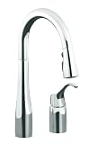 KOHLER K-649-CP Simplice Pull-Down Secondary Sink Faucet, Polished Chrome