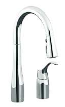 KOHLER K-649-CP Simplice Pull-Down Secondary Sink Faucet, Polished Chrome