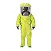 Dupont TK587SLYLG000100 EncapTrainSuit, Expanded Back, Front Entry, Serged, Large, Lime Yellow