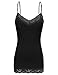 Simlu Lace Camis Cotton Camisole Cami Tank Top Lace Layering Tank Top for Women 301 - 2 Pk Black / Navy Small