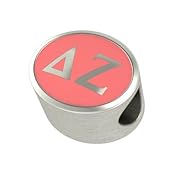 Delta Zeta Enamel Sorority Bead Charm Fits Most European Style Bracelets. High Quality Bead in Stock for Fast Shipping