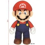 Hudson Soft Super Mario Brothers Mario DX Action Figure 12 Inch Plush Doll