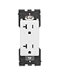 Leviton Renu Tamper-Resistant Outlet, RER20-WW, 20A-125VAC, in White on White