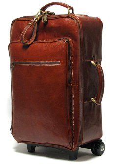 Venezia Handmade Leather Trolley (Tuscan Red)