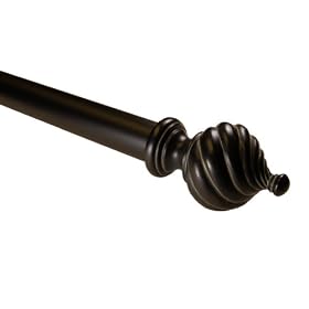 BCL Drapery Hardware 125SP48 48-Inch to 86-Inch Twisted Spiral Curtain Rod, Antique Black by BCL Drapery Hardware