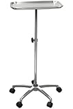 Drive Medical Mayo Instrument Stand with Mobile 5" Caster Base, Chrome