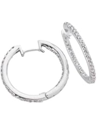14K White Gold 1.09cttw Round Diamond Earring