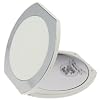 Fantasia Taschenspiegel, mit 10-fach Vergrerung, Mae: 10 x 10.5 cm wei/silber