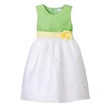Girls' Perfectly Dressed® Dress - Green/ Yellow Dot