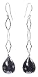 Sterling Silver Faceted Hematite Teardrop Briolette Earrings