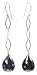 Sterling Silver Faceted Hematite Teardrop Briolette Earrings