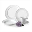 Mikasa Antique White 45-Piece Dinnerware Set, Service for 8