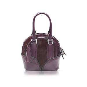 Pineider 1774 Limited Edition Micro Leather Bowling Bag Burgundy