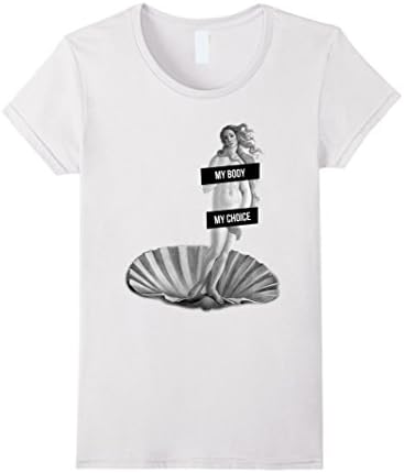 Women's Feminist My Body My Choice Tee Small White