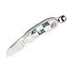 Moki Knives 106 Mini Pendant Small Folder Pocket Knife with Mother of Pearl & Abalone Inlays